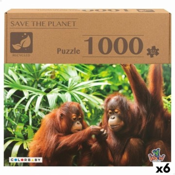 Puzle un domino komplekts Colorbaby Orangutan 6 gb. 68 x 50 x 0,1 cm