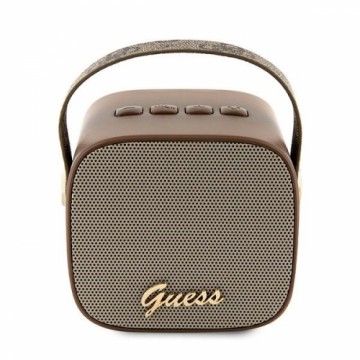 Guess głośnik Bluetooth GUWSB2P4SMW Speaker mini brązowy|bown 4G Leather Script Logo with Strap