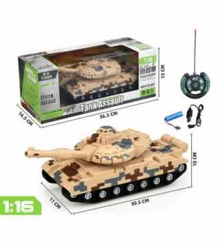 Adar Радиоуправляемый танк, 4 напрвл., USB зарядка 30,5 cm 6+ 581418