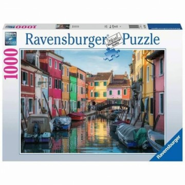 Puzle un domino komplekts Ravensburger 17392 Burano Canal - Venezia 1000 Daudzums