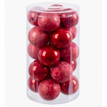 Bigbuy Christmas Ёлочные шарики Красный Пластик 6 x 6 x 6 cm (20 штук)