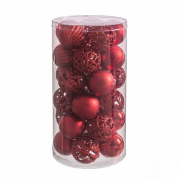 Bigbuy Christmas Ёлочные шарики Красный Пластик 5 x 5 x 5 cm (30 штук)