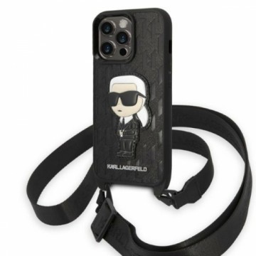 Karl Lagerfeld KLHCP14LSTKMK iPhone 14 Pro 6,1" czarny|black hardcase Monogram Ikonik Patch