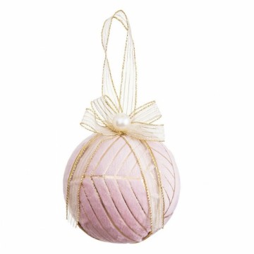 Bigbuy Christmas Ёлочные шарики Розовый Polyfoam Ткань 10 x 10 x 10 cm (3 штук)