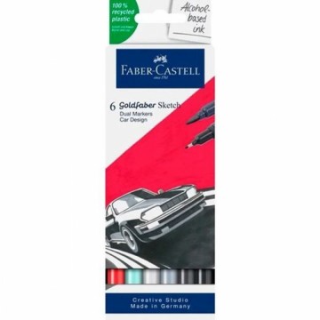 Набор маркеров Faber-Castell Goldfaber Sketch - Car Design Двойное 6 Предметы