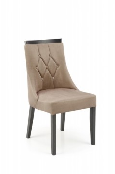 Halmar ROYAL chair, black / beige Monolith 09