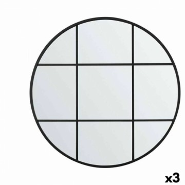 Gift Decor Настенное зеркало Окно Чёрный полистирол 80 x 80 x 3 cm (3 штук)