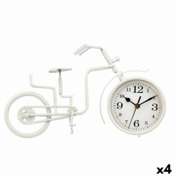 Gift Decor Настольные часы Велосипед Белый Металл 33 x 21 x 4 cm (4 штук)