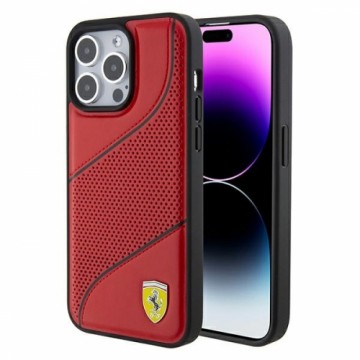 Ferrari FEHCP15LPWAR iPhone 15 Pro 6.1" czerwony|red hardcase Perforated Waves Metal Logo