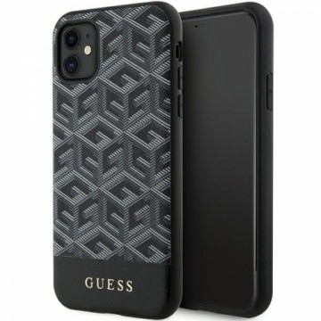 Guess PU G Cube MagSafe Compatible Case for iPhone 11 Black