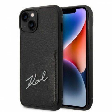 Karl Lagerfeld KLHCP14SCSSK iPhone 14 6,1" hardcase czarny|black Signature Logo Cardslot