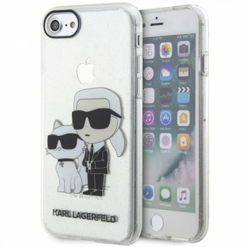 Karl Lagerfeld KLHCI8HNKCTGT iPhone 7|8| SE 2020 | SE 2022 transparent hardcase Gliter Karl&Choupette