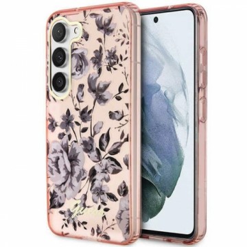 Guess GUHCS23MHCFWSP S23+ S916 różowy|pink hardcase Flower Collection