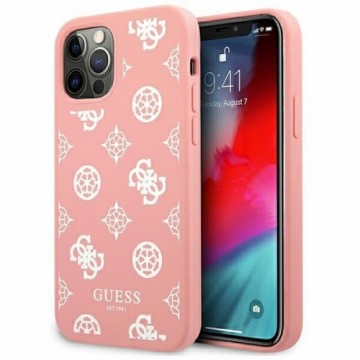 Guess GUHCP12LLSPEWPI iPhone 12 Pro Max 6,7" różowy|pink hard case Peony Collection
