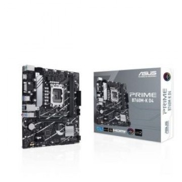 Asus  
         
       Mainboard||Intel B760 Express|LGA1700|Micro-ATX|Memory DDR4|Memory slots 2|2xPCI-Express 4.0 1x|1xPCI-Express 4.0 16x|2xM.2|1x15pin D-sub|1xHDMI|2xUSB 2.0|4xUSB 3.2|1xPS/2|1xRJ45|3xAudio port|PRIMEB760M-KD4