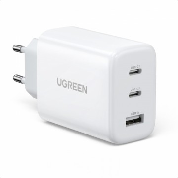 Ugreen fast wall charger 2x USB Type C | USB 65W PD3.0, QC3.0 | 4.0 + white (CD275)