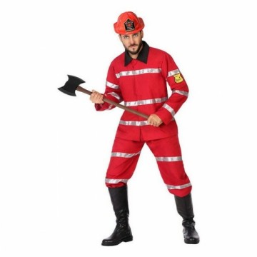 Bigbuy Carnival Маскарадные костюмы для взрослых Пожарник Красный XL