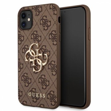 Guess case for iPhone 11 | XR from the 4G Big Metal Logo series - brown