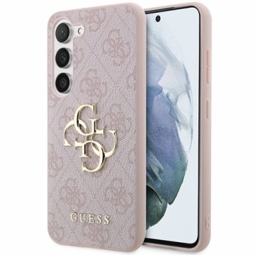 Guess PU 4G Metal Logo Case for Samsung Galaxy S23 Pink