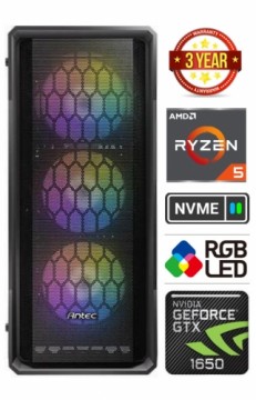 Mdata Gamer Ryzen 5 5600G 32GB 1TB SSD NVME 1TB HDD GTX 1650 Windows 10