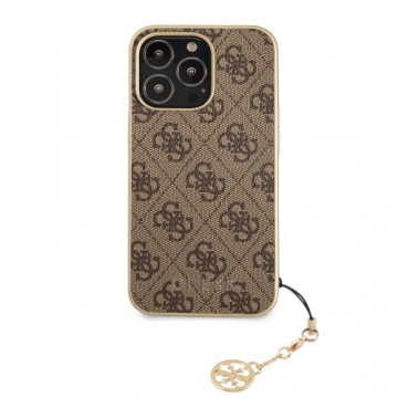 Guess 4G Charms Case for iPhone 13 Pro Brown