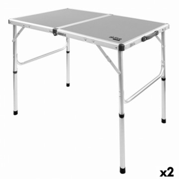 Saliekams galds Aktive Kempings Pelēks 90 x 70 x 60 cm (2 gb.)