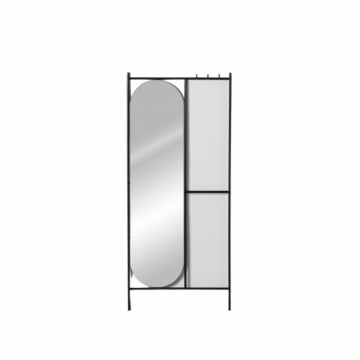 Bigbuy Home Вешалка на ножке Чёрный Железо Зеркало 70 x 4 x 160,5 cm