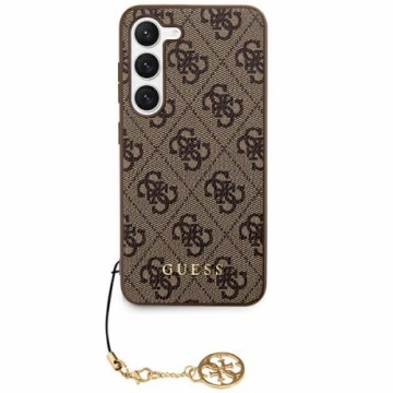 Guess GUHCS24SGF4GBR S24 S921 brązowy|brown hardcase 4G Charms Collection