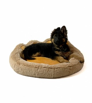 GO GIFT Dog and cat bed XXL - camel - 85x85 cm