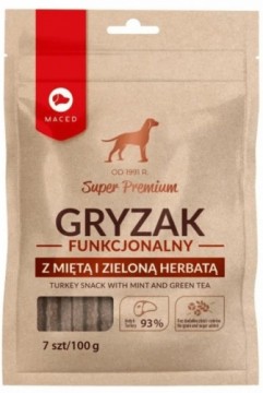 MACED Turkey snack with mint and green tea - dog chew - 100g