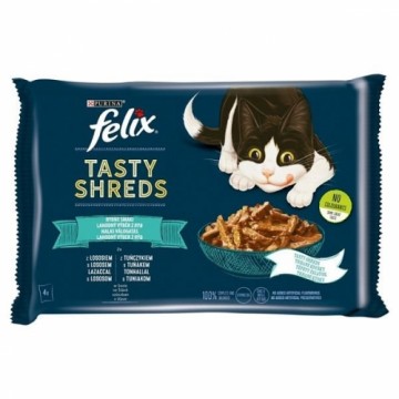 Purina Nestle FELIX Tasty Shreds with salmon and tuna - 4x 80g