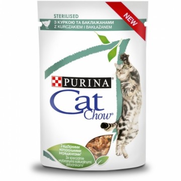Purina Nestle PURINA Cat Chow Sterilised Gig Chicken with Eggplant - moist cat food 85 g