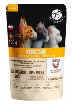Petrepublic PET REPUBLIC Adult Chicken finely chopped - wet cat food- 100 g