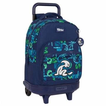 El NiÑo Школьный рюкзак с колесиками El Niño Glassy Тёмно Синий 33 X 45 X 22 cm