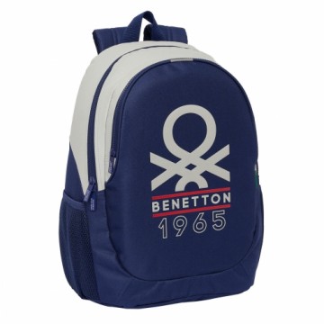 Skolas soma Benetton Varsity Pelēks Tumši Zils 32 x 44 x 16 cm