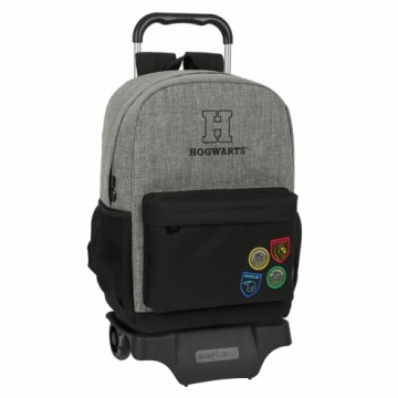 Школьный рюкзак с колесиками Harry Potter House of champions Чёрный Серый 30 x 43 x 14 cm