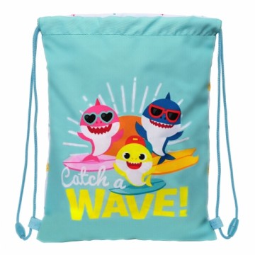 Сумка-рюкзак на веревках Baby Shark Surfing Синий Белый 26 x 34 x 1 cm
