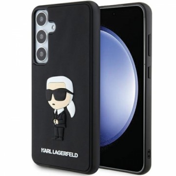 OEM Original Pouch KARL LAGERFELD  hardcase 3D Rubber Ikonik KLHCS24S3DRKINK for Samsung Galaxy S24 black