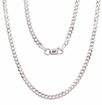 Серебряная цепочка Картье 2.5 мм, алмазная обработка граней #2400089, Серебро 925°, длина: 55 см, 7.9 гр.
