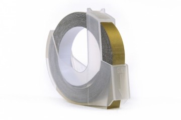 Ribbon 3D JetWorld Replacement Dymo Biały to Złotym (do wytłaczania, emboss) 9mm x 3m (S0898190) (10 pcs.)