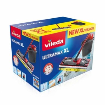 Birste Vileda Ultramax XL Box Melns Sarkans Mikrošķiedra