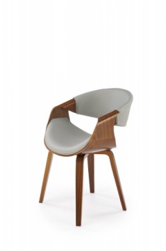 Halmar K544 chair, grey / walnut
