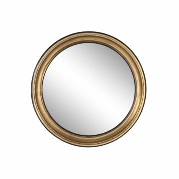 Sienas spogulis Home ESPRIT Melns Bronza Sveķi spogulis Romantiski 44 x 5 x 44 cm
