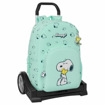 Школьный рюкзак с колесиками Snoopy Groovy Зеленый 30 x 46 x 14 cm