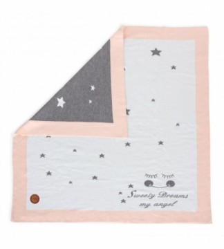 Adīta sega STARS PEACH 90x90 cm Ceba Baby (812)-izpārdošana