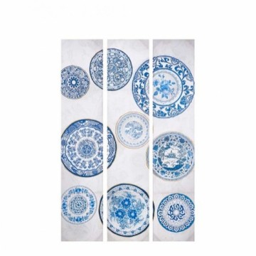 Gift Decor Ширма Синий Белый Полотно 122 x 2,5 x 180 cm Тарелка