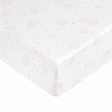 Подогнанный нижний лист Peppa Pig Белый Розовый 60 x 120 cm