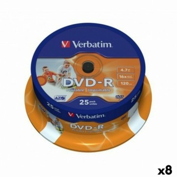 DVD-R Verbatim 4,7 GB 16x (8 штук)