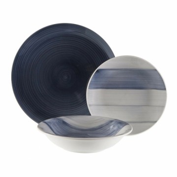 Набор посуды Versa Leanne Темно-синий Керамика 26,5 x 26,5 cm 18 Предметы