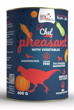 SYTA MICHA Chef Pheasant with vegetables - wet dog food - 400g